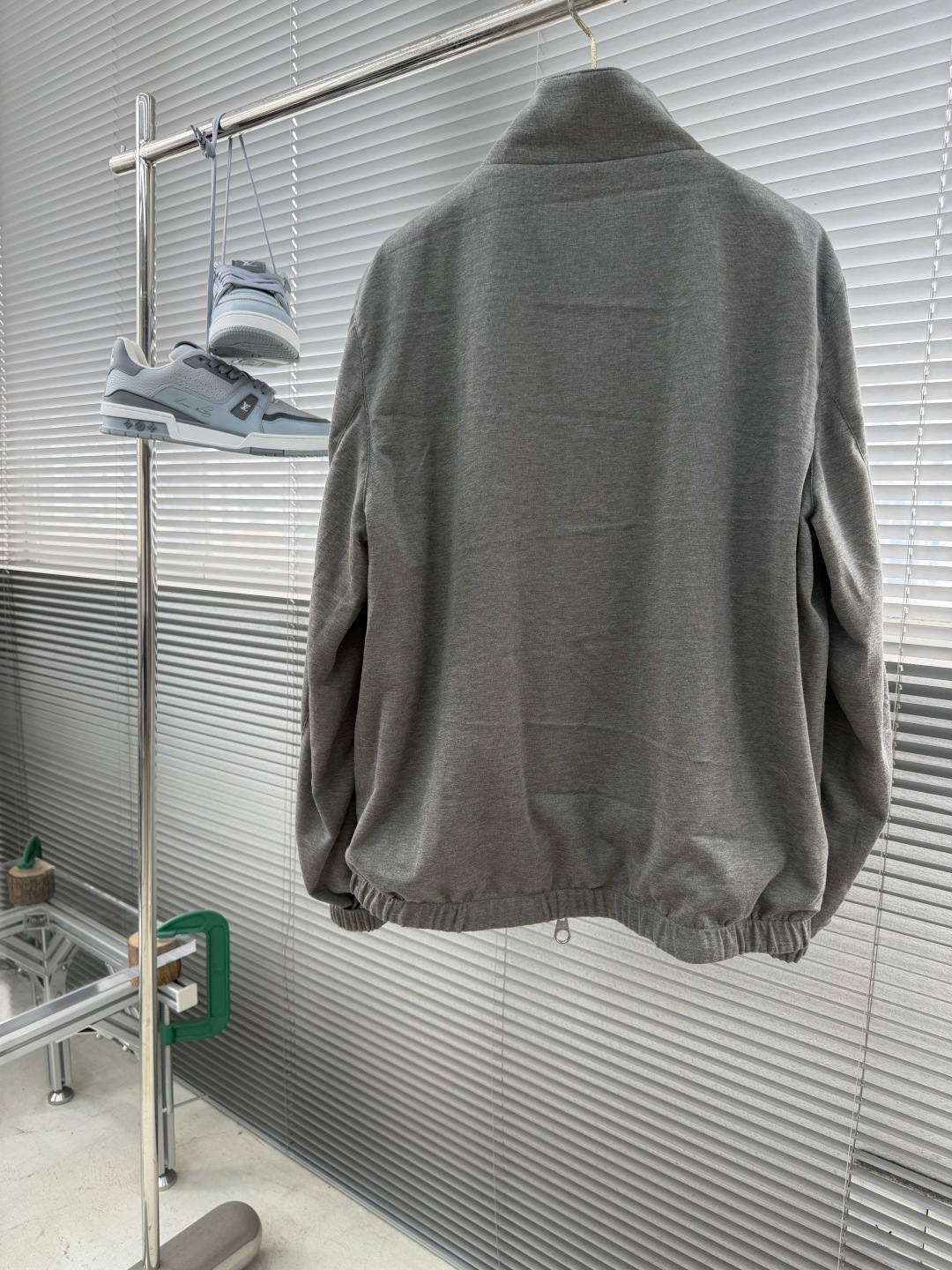 -loro Piana 26ss新款纯色双面穿立领拉链长袖夹克外套 高版本。码数：M.l.Xl.XXl.
