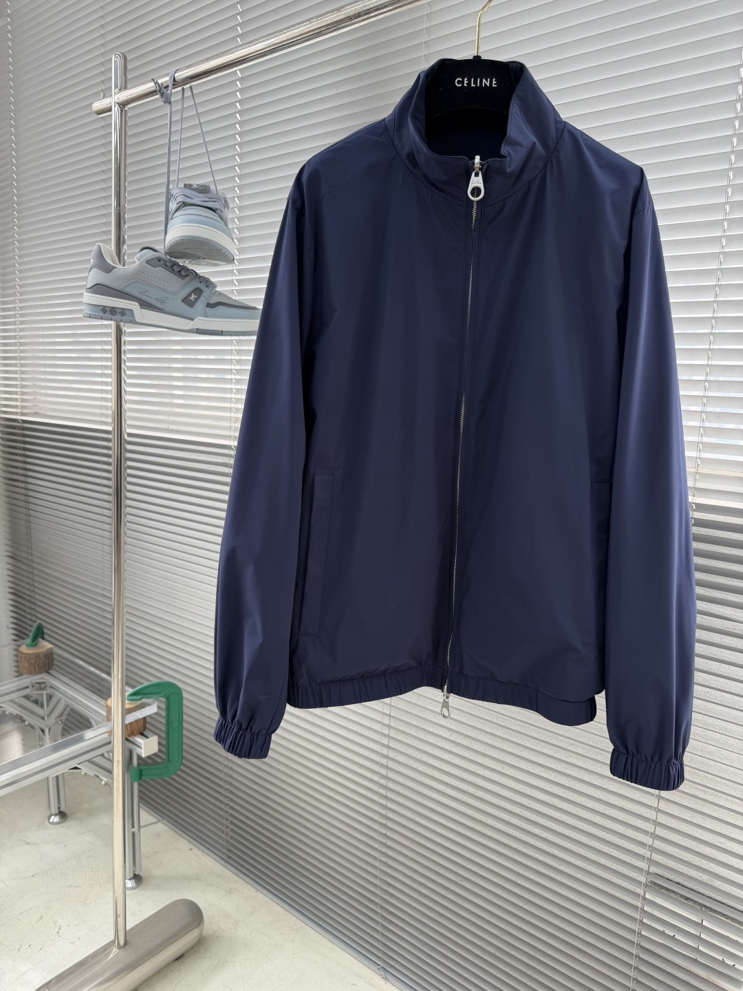 -loro Piana 26ss新款纯色双面穿立领拉链长袖夹克外套 高版本。码数：M.l.Xl.XXl.