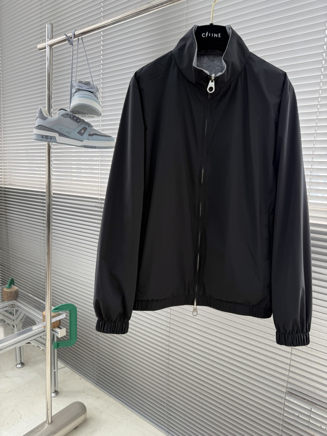 -loro Piana 26ss新款纯色双面穿立领拉链长袖夹克外套 高版本。码数：M.l.Xl.XXl.