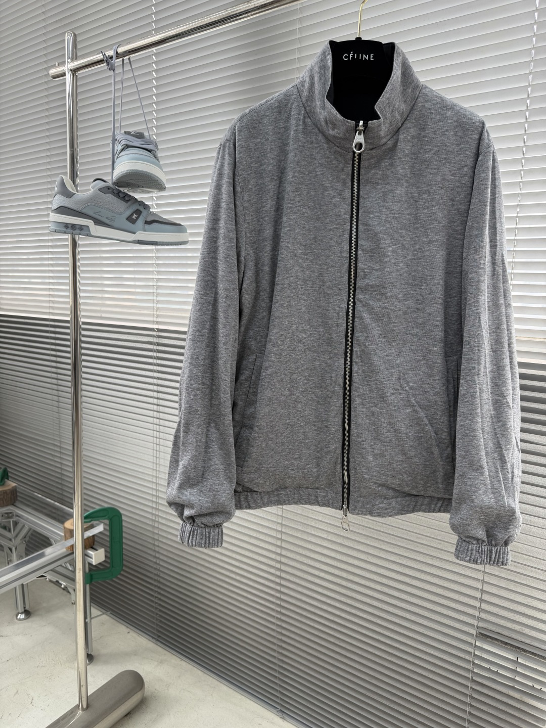 -loro Piana 26ss新款纯色双面穿立领拉链长袖夹克外套 高版本。码数：M.l.Xl.XXl.