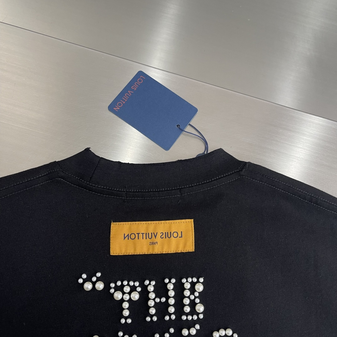 -驴牌 2026SS春夏新品 经典珠管绣T恤，奢潮必备！甄选重磅精梳棉，软糯垂坠🌾、透气亲肤，做旧磨毛工