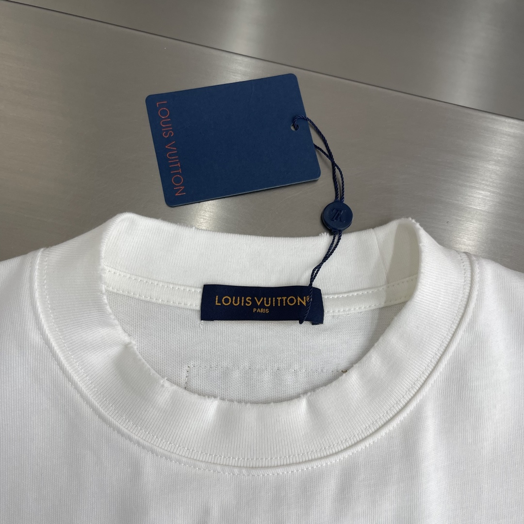 -驴牌 2026SS春夏新品 经典珠管绣T恤，奢潮必备！甄选重磅精梳棉，软糯垂坠🌾、透气亲肤，做旧磨毛工