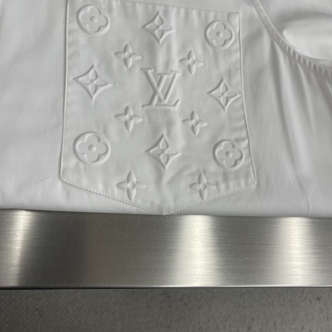 -驴牌 衬衫 纯棉府绸暗扣Monogram标贴袋男女同款 码数：S M L XL XXL尺码衣长肩宽胸围