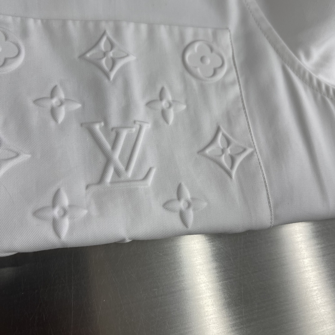 -驴牌 衬衫 纯棉府绸暗扣Monogram标贴袋男女同款 码数：S M L XL XXL尺码衣长肩宽胸围