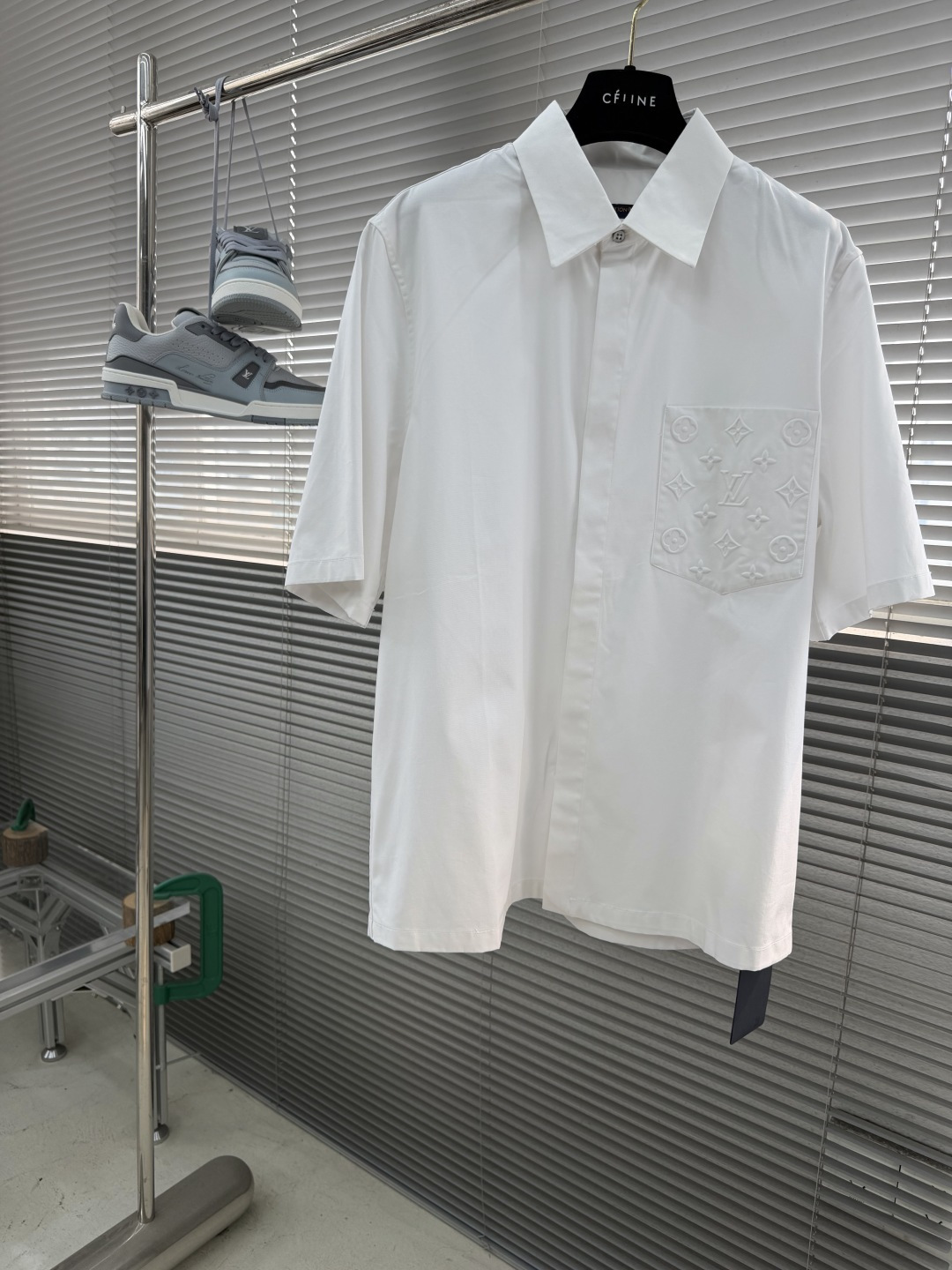 -驴牌 衬衫 纯棉府绸暗扣Monogram标贴袋男女同款 码数：S M L XL XXL尺码衣长肩宽胸围