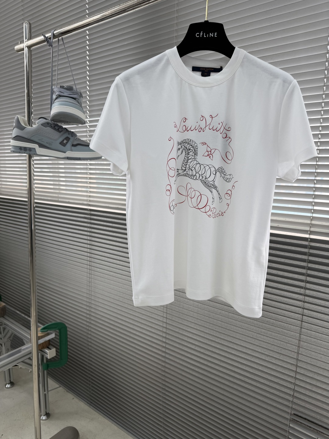 -驴牌 马年短袖春液氨棉红马刺绣T恤女款⚠️码数：XS S M L尺码衣长肩宽胸围袖长XS 57 39.