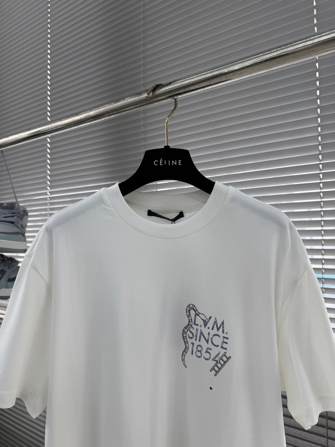 -驴牌 印花细节短袖T恤 奶白色纯棉蛇梯棋图案男女同款码数：S M L XL XXL尺码衣长肩宽胸围袖长