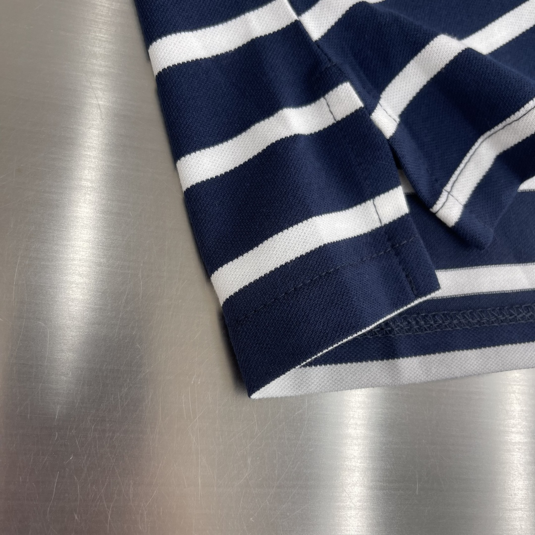 -RaLoro Pianah Lauren拉夫劳伦亨利领开胸短袖T恤衫面料100%珠地棉，胸口进口刺绣L