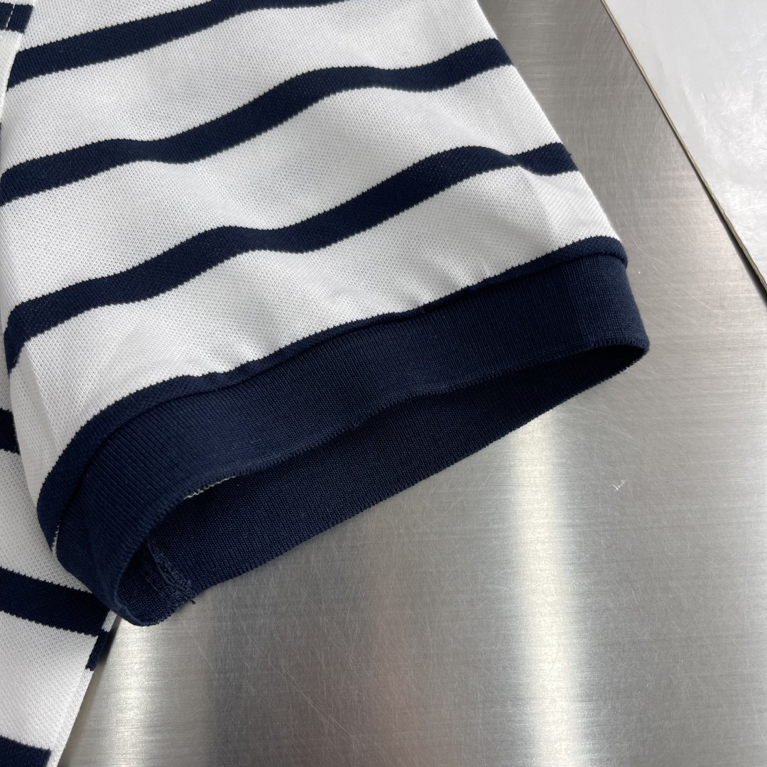 -RaLoro Pianah Lauren拉夫劳伦亨利领开胸短袖T恤衫面料100%珠地棉，胸口进口刺绣L