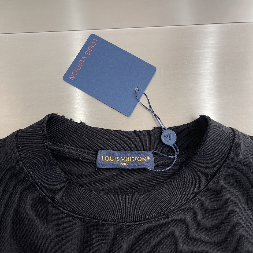 -驴牌 2026SS春夏新品 经典珠管绣T恤，奢潮必备！甄选重磅精梳棉，软糯垂坠🌾、透气亲肤，做旧磨毛工