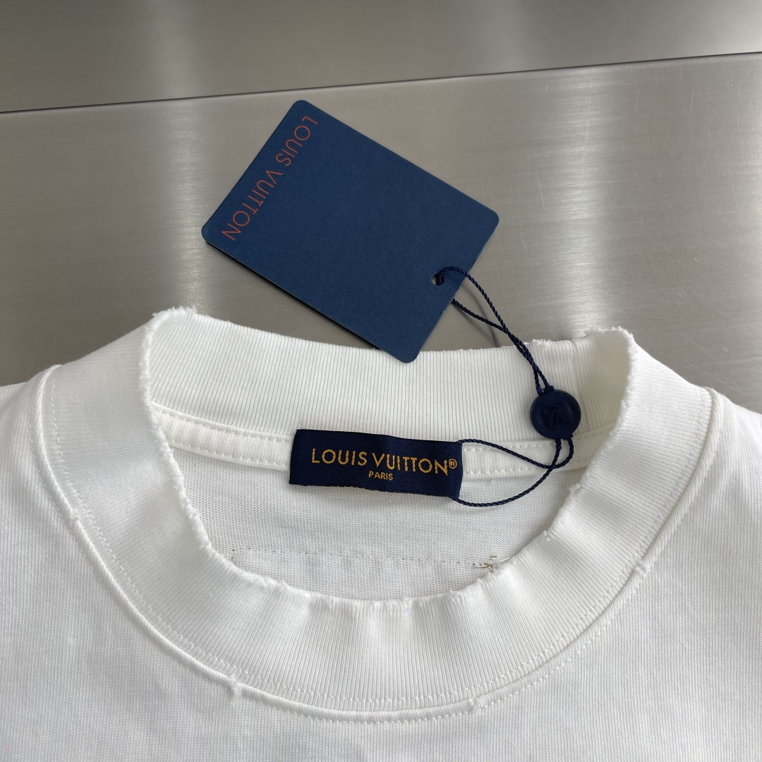 -驴牌 2026SS春夏新品 经典珠管绣T恤，奢潮必备！甄选重磅精梳棉，软糯垂坠🌾、透气亲肤，做旧磨毛工