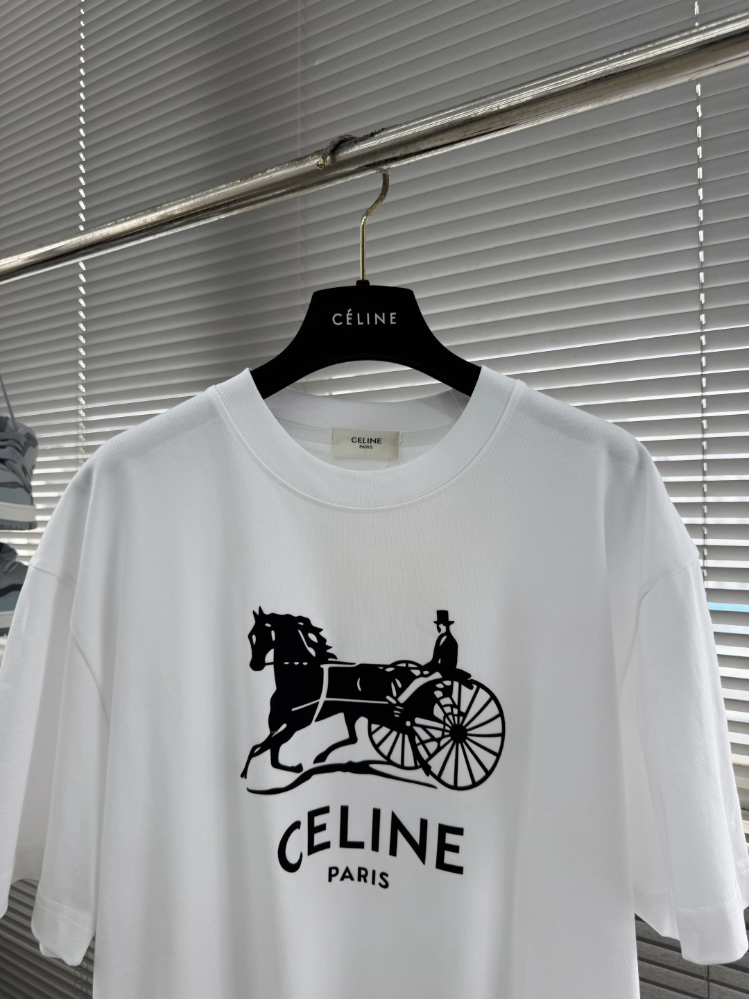 -Celin 2026春夏新款短袖T恤重磅纯棉字母logo 植绒码数：S M L XL XXL