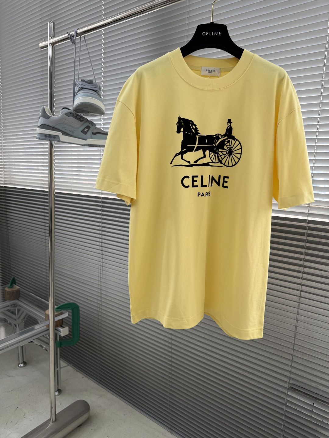 -Celin 2026春夏新款短袖T恤重磅纯棉字母logo 植绒码数：S M L XL XXL