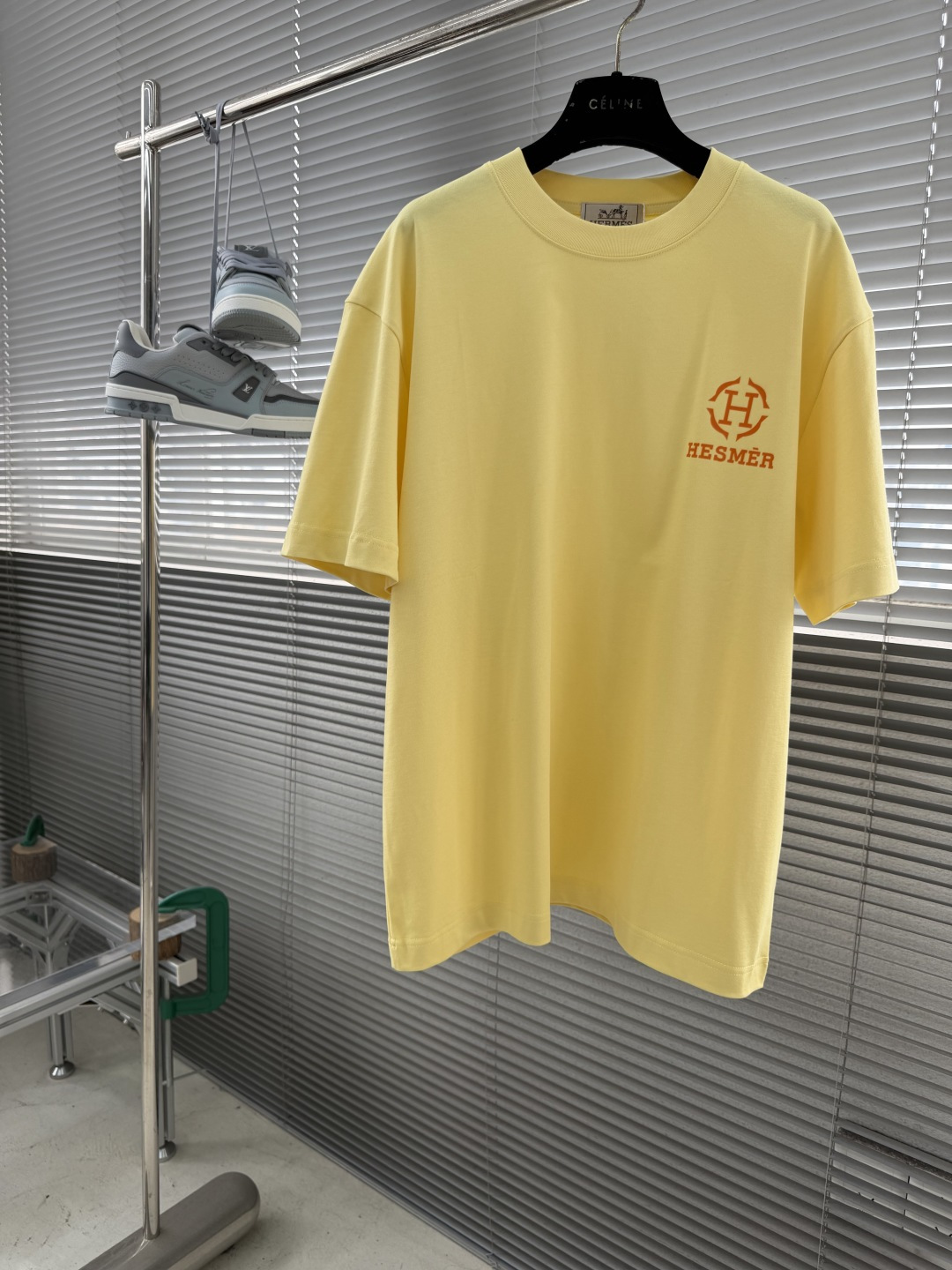 -Herme* 2026春夏新款短袖T恤定制纯棉字母logo植绒码数：S M L XL XXL