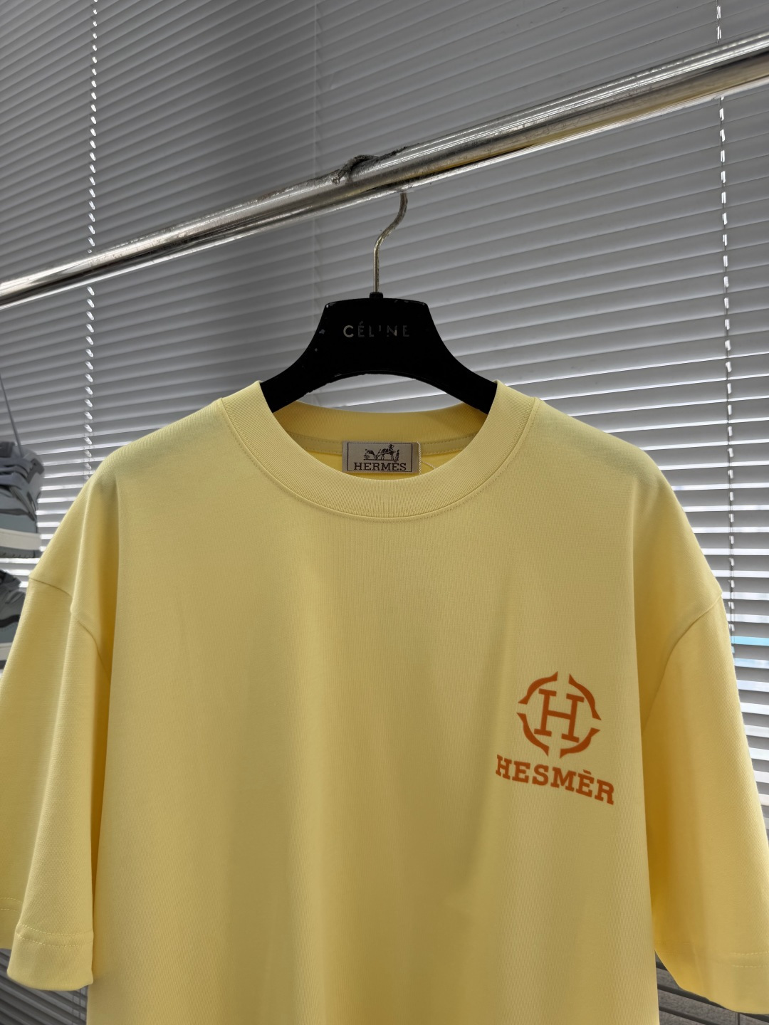 -Herme* 2026春夏新款短袖T恤定制纯棉字母logo植绒码数：S M L XL XXL