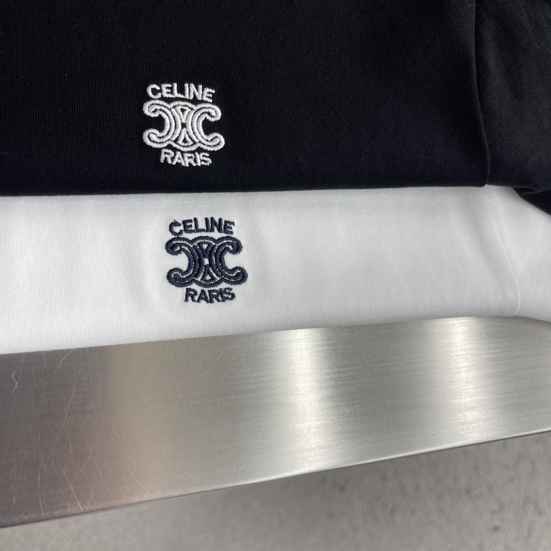 -Celin 2026新款短袖 T恤 高端版本！专柜定制面料 透气舒适度高，细节无可挑剔，品牌元素设计理