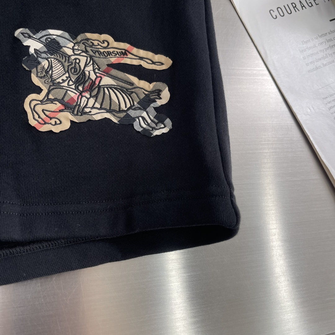 -BBR 格纹标识棉中裤，厚度适中面料质感nice尺码:S-M-L-XL-XXL腰围 70-80 75-