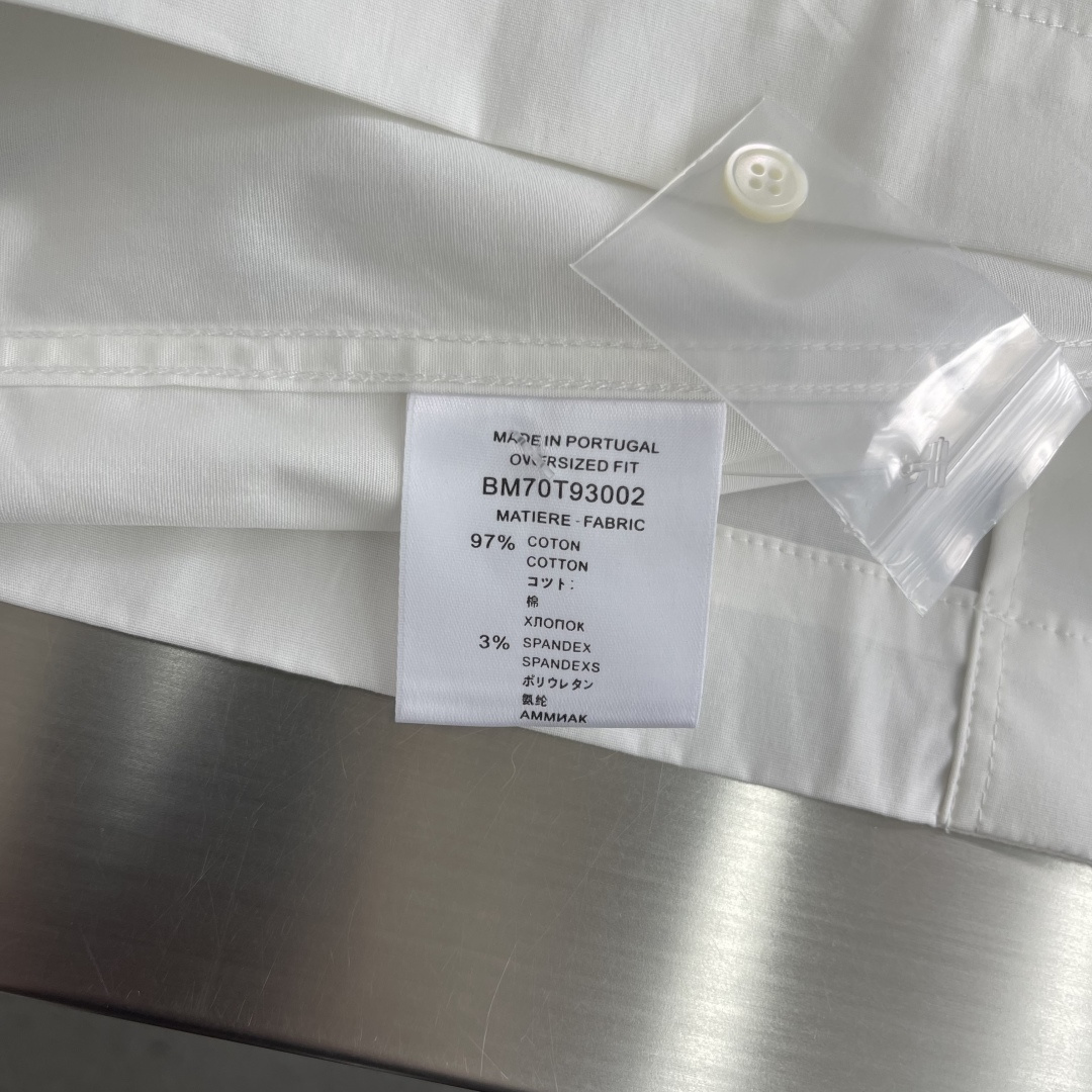 -GVC 前后印花细节微弹力衬衫明扣款贝壳扣，面料质感无敌，微阔版型，上身效果nice！尺码:S-XXL