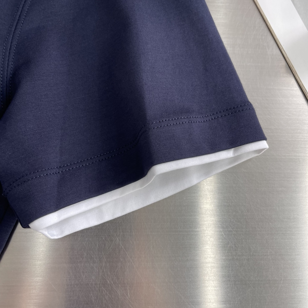 -Brunello Cucinelli BC 假两件圆领短袖T恤 2026SS早春新款短袖 男士日常出门