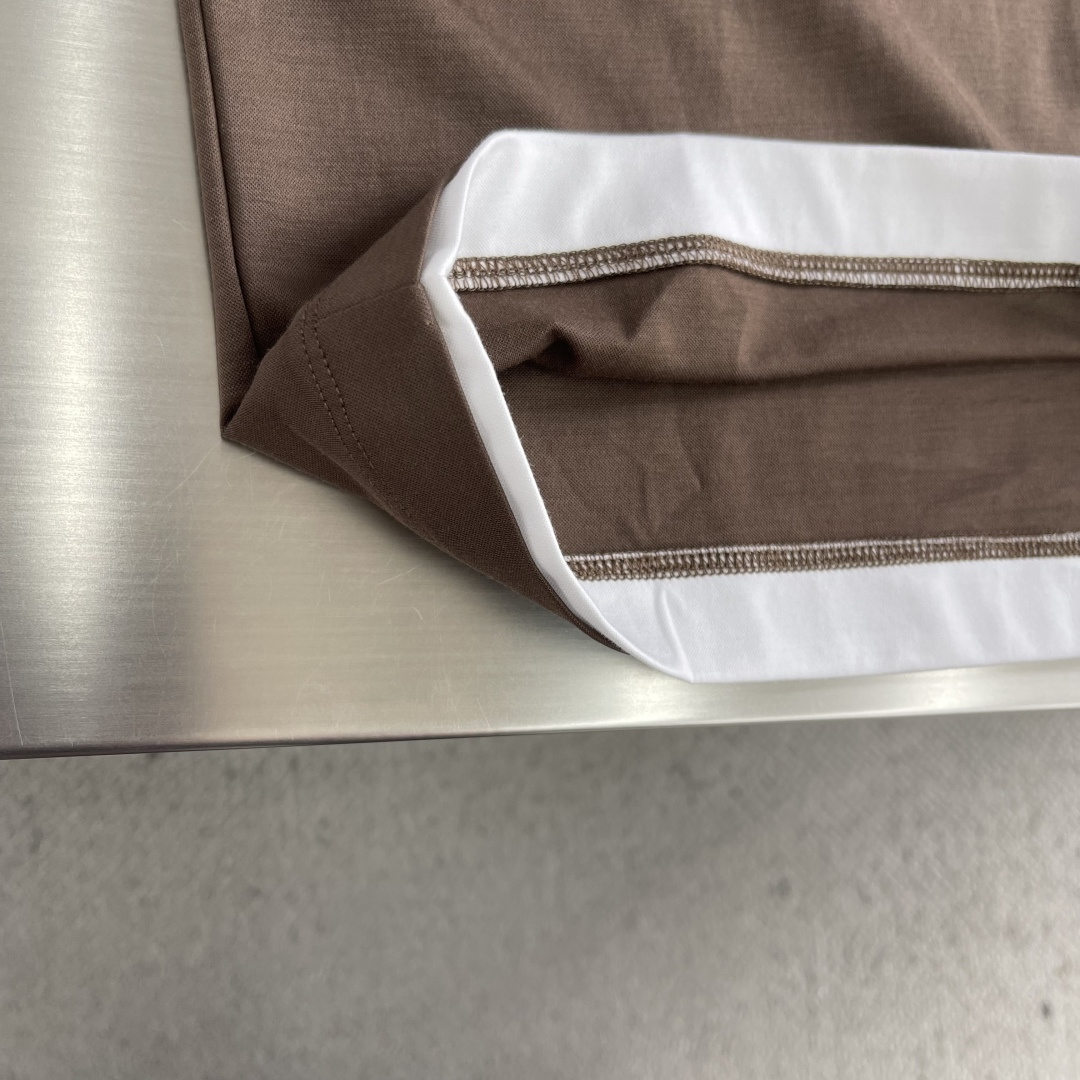 -Brunello Cucinelli BC 假两件圆领短袖T恤 2026SS早春新款短袖 男士日常出门