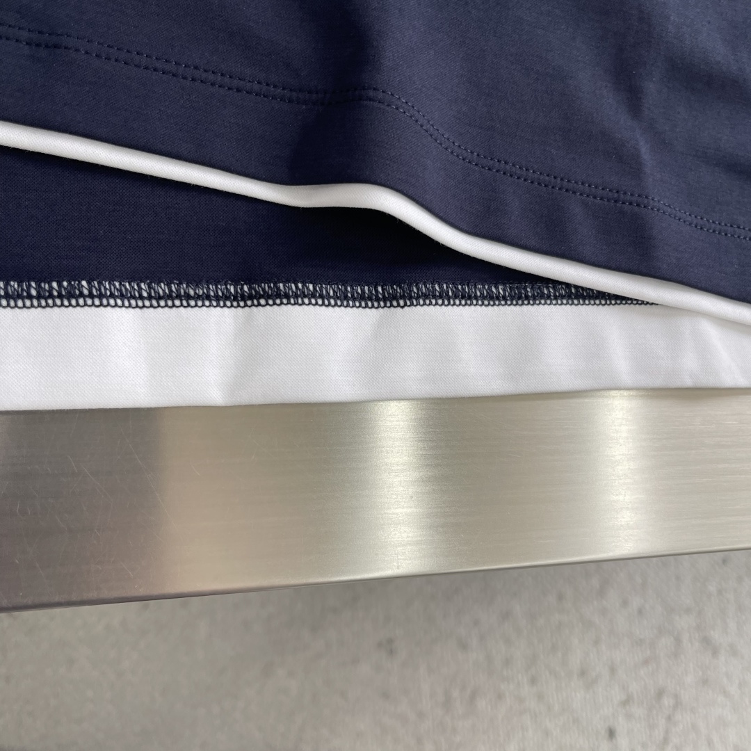 -Brunello Cucinelli BC 假两件圆领短袖T恤 2026SS早春新款短袖 男士日常出门