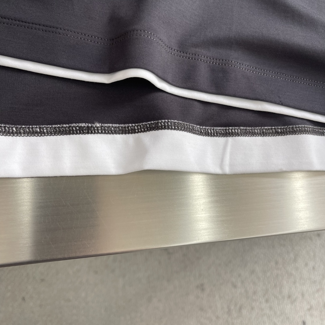 -Brunello Cucinelli BC 假两件圆领短袖T恤 2026SS早春新款短袖 男士日常出门