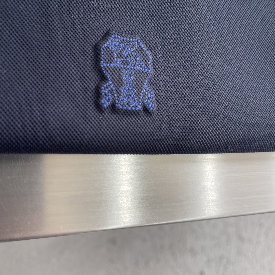 -Brunello Cucinelli BC 刺绣短袖T恤 定制密织平纹有机棉 紧密细腻 舒适贴肤 标志