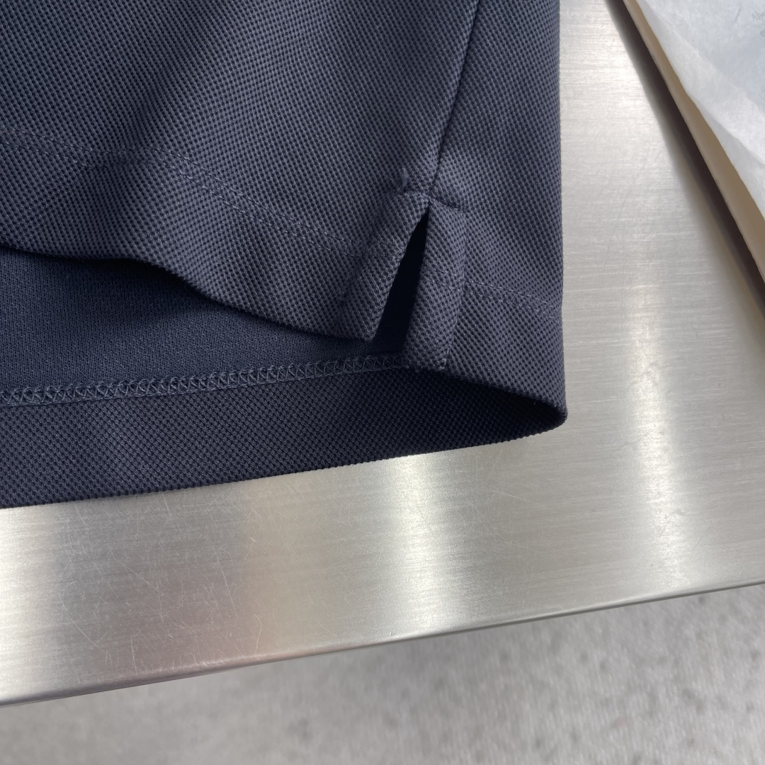 -Brunello Cucinelli BC 刺绣短袖T恤 定制密织平纹有机棉 紧密细腻 舒适贴肤 标志