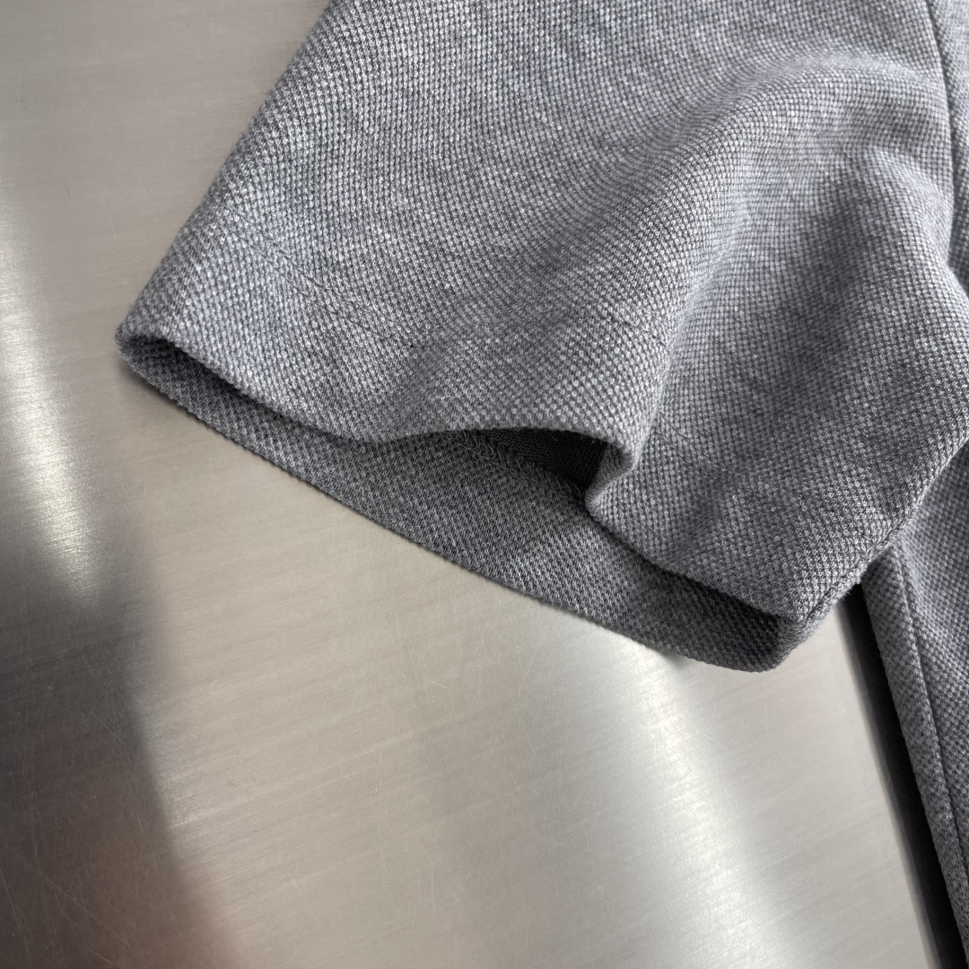 -Brunello Cucinelli BC 刺绣短袖T恤 定制密织平纹有机棉 紧密细腻 舒适贴肤 标志