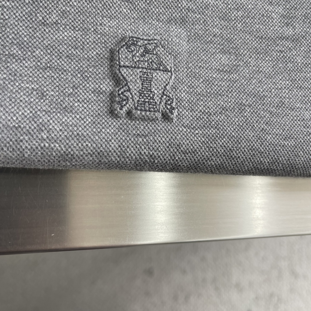 -Brunello Cucinelli BC 刺绣短袖T恤 定制密织平纹有机棉 紧密细腻 舒适贴肤 标志