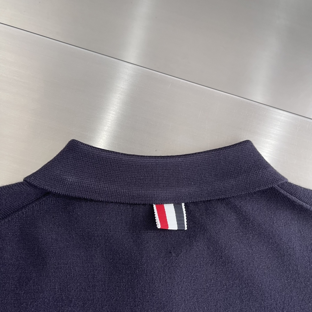 -TB 26SS网球拍针织Polo16针60支棉沙线精仿 把美式学院风焊在身上的针织短袖谁能拒绝一件自带