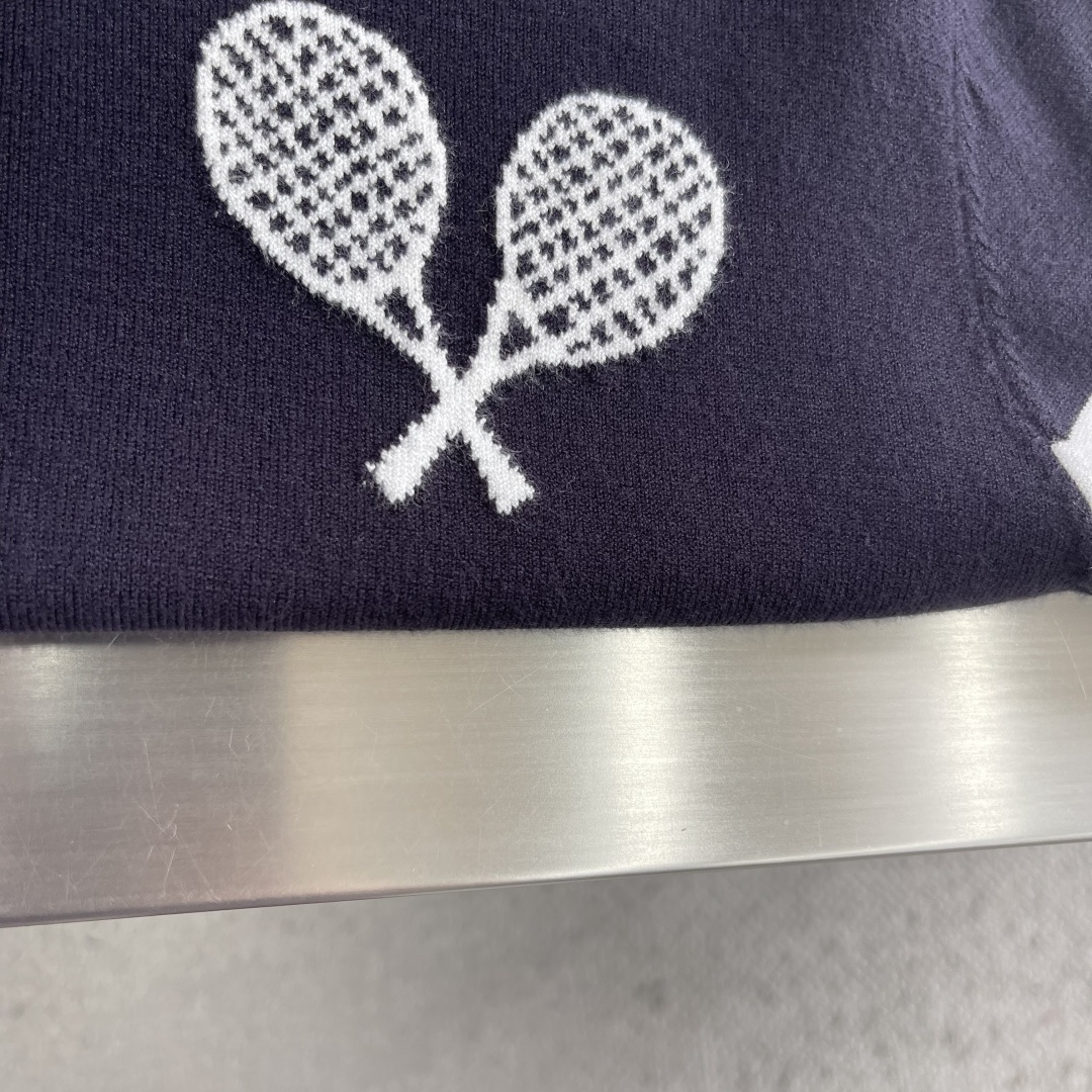 -TB 26SS网球拍针织Polo16针60支棉沙线精仿 把美式学院风焊在身上的针织短袖谁能拒绝一件自带