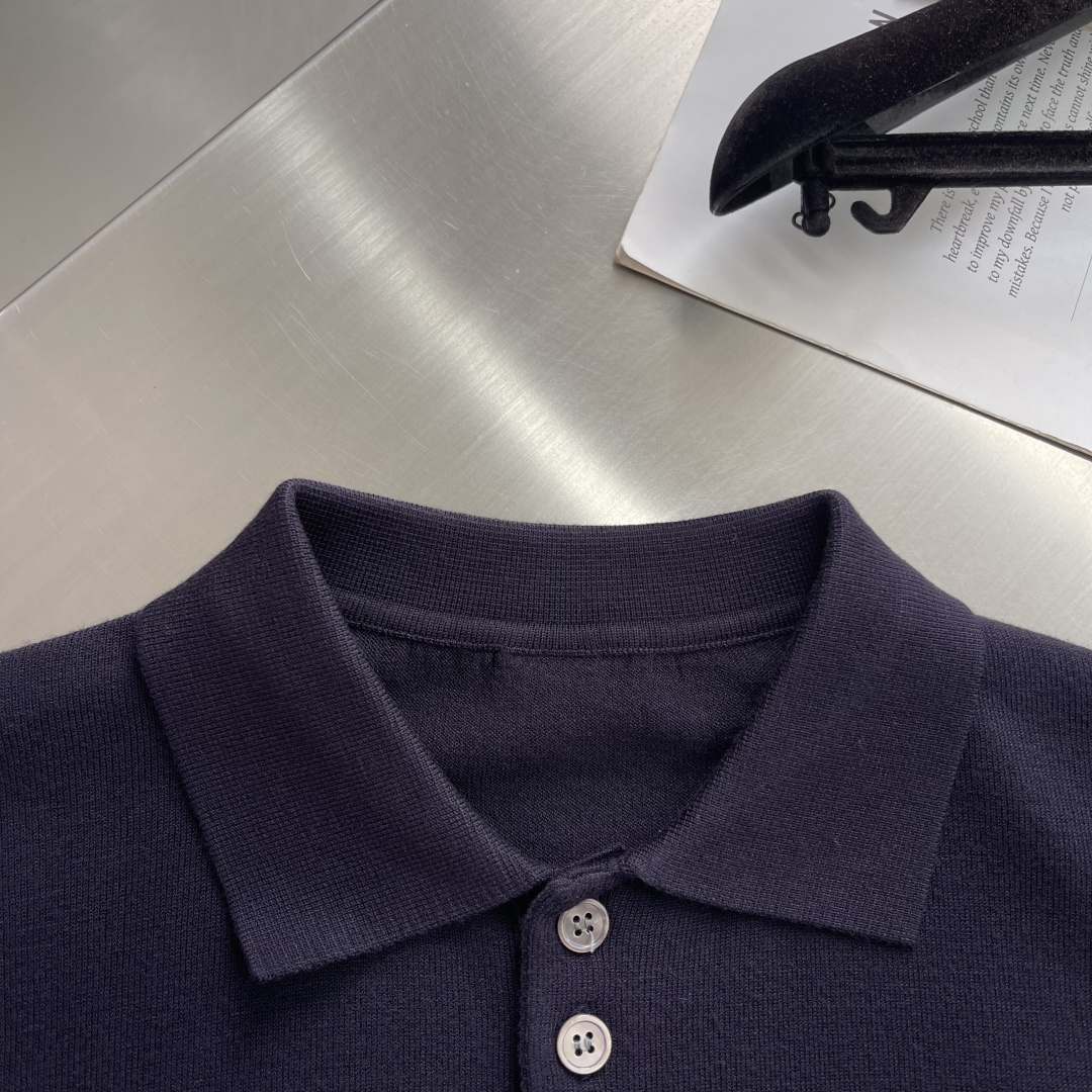 -TB 26SS网球拍针织Polo16针60支棉沙线精仿 把美式学院风焊在身上的针织短袖谁能拒绝一件自带