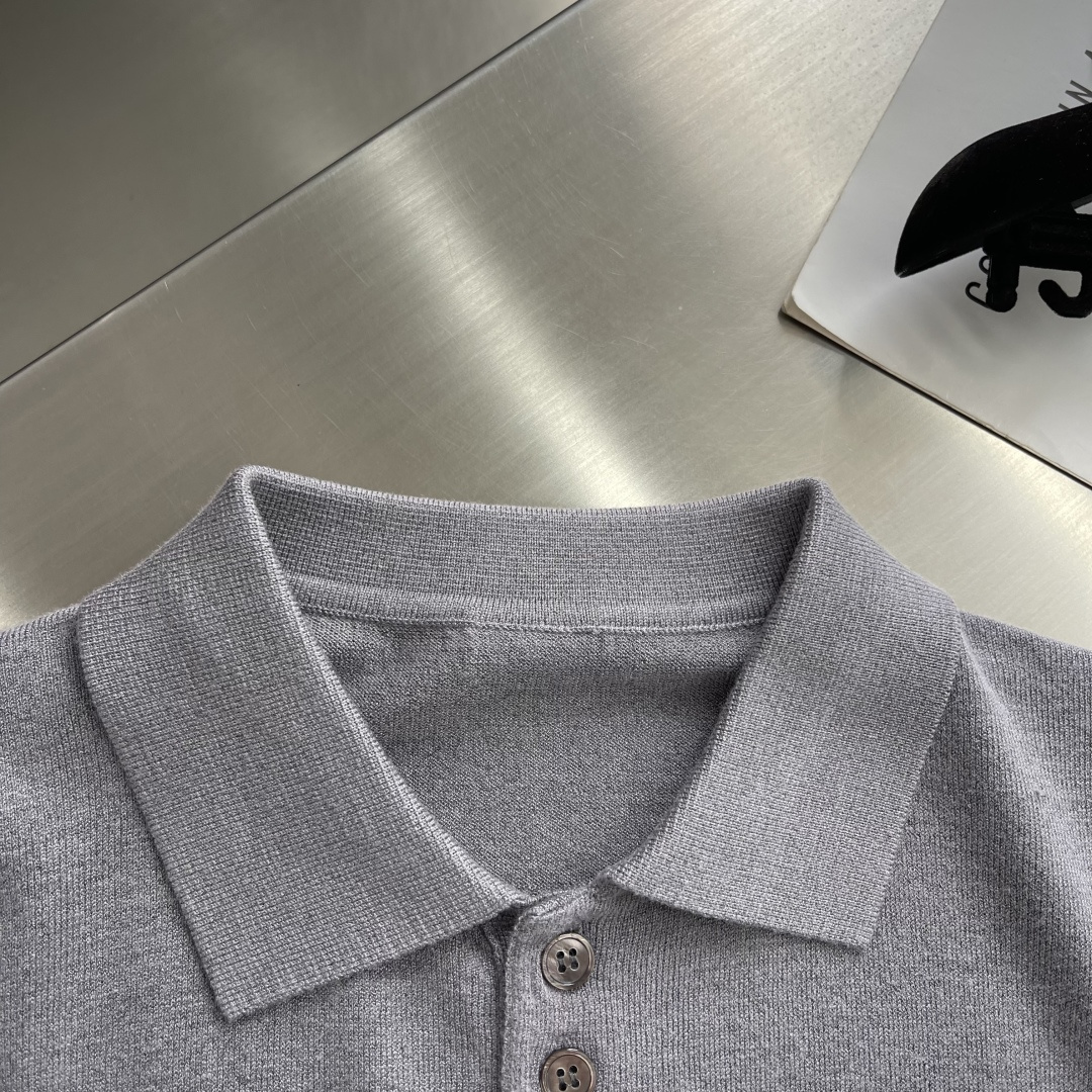 -TB 26SS网球拍针织Polo16针60支棉沙线精仿 把美式学院风焊在身上的针织短袖谁能拒绝一件自带