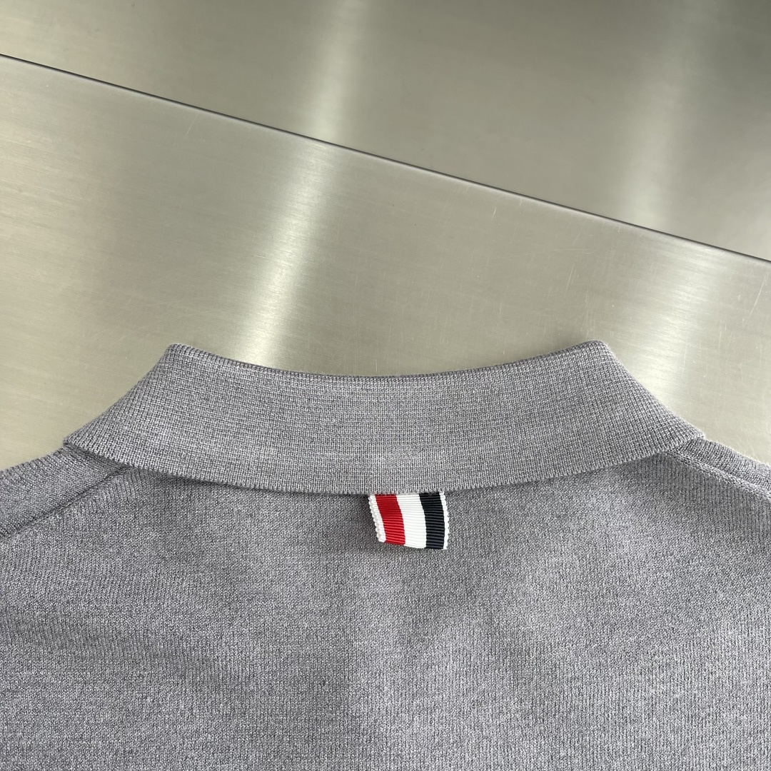 -TB 26SS网球拍针织Polo16针60支棉沙线精仿 把美式学院风焊在身上的针织短袖谁能拒绝一件自带