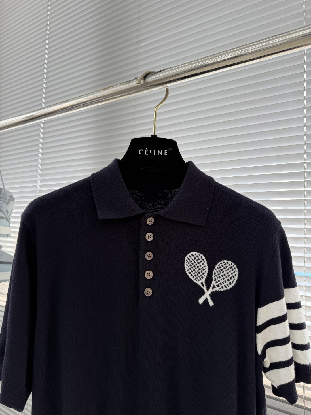 -TB 26SS网球拍针织Polo16针60支棉沙线精仿 把美式学院风焊在身上的针织短袖谁能拒绝一件自带