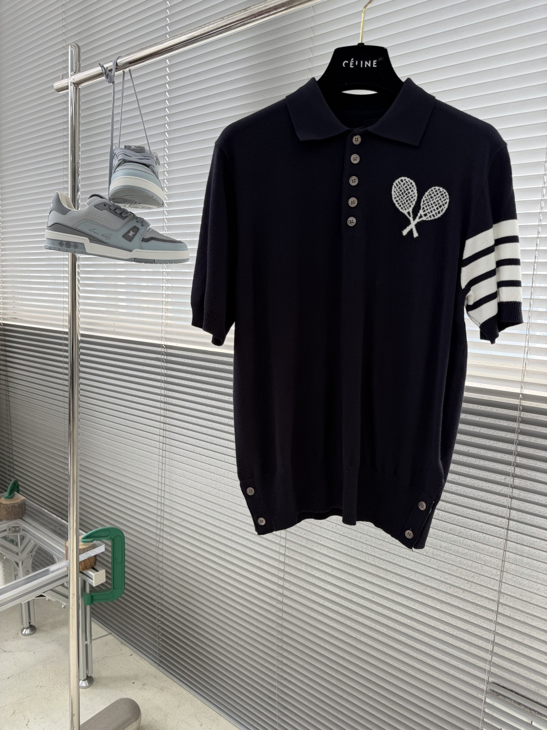 -TB 26SS网球拍针织Polo16针60支棉沙线精仿 把美式学院风焊在身上的针织短袖谁能拒绝一件自带