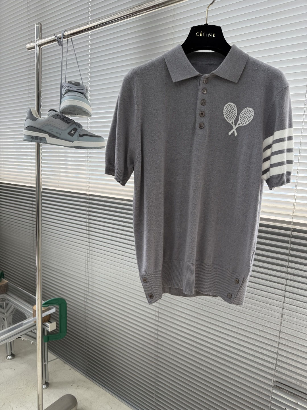 -TB 26SS网球拍针织Polo16针60支棉沙线精仿 把美式学院风焊在身上的针织短袖谁能拒绝一件自带