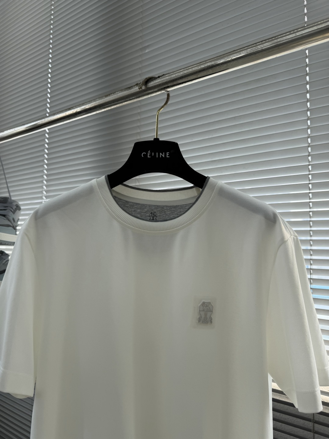 -Brunello Cucinelli BC 刺绣短袖T恤 定制密织平纹有机棉 紧密细腻 舒适贴肤 标志