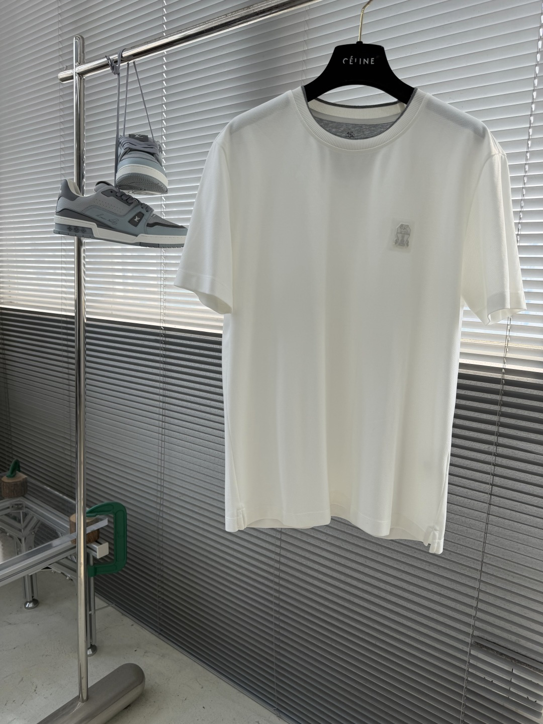 -Brunello Cucinelli BC 刺绣短袖T恤 定制密织平纹有机棉 紧密细腻 舒适贴肤 标志