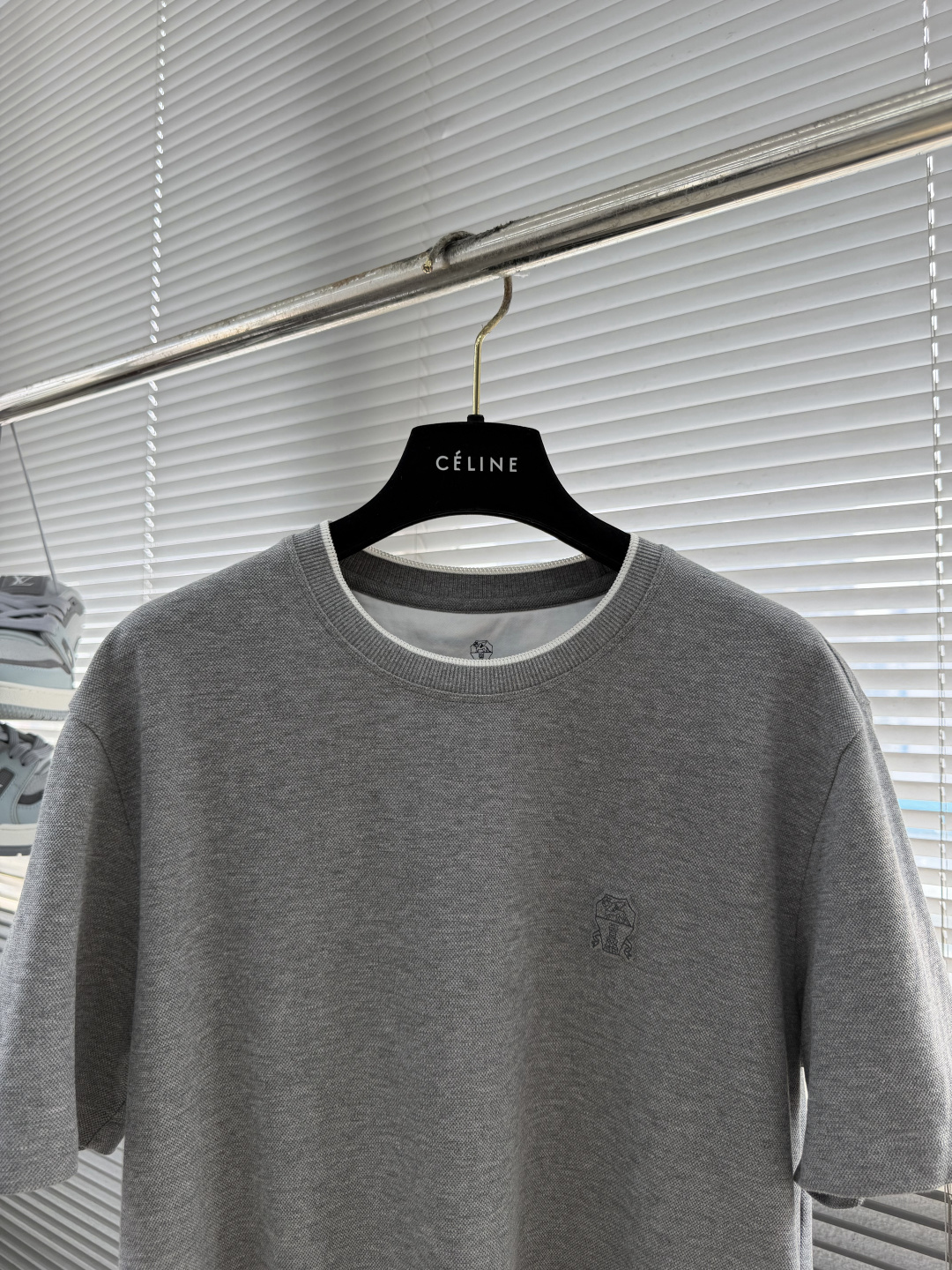 -Brunello Cucinelli BC 刺绣短袖T恤 定制密织平纹有机棉 紧密细腻 舒适贴肤 标志