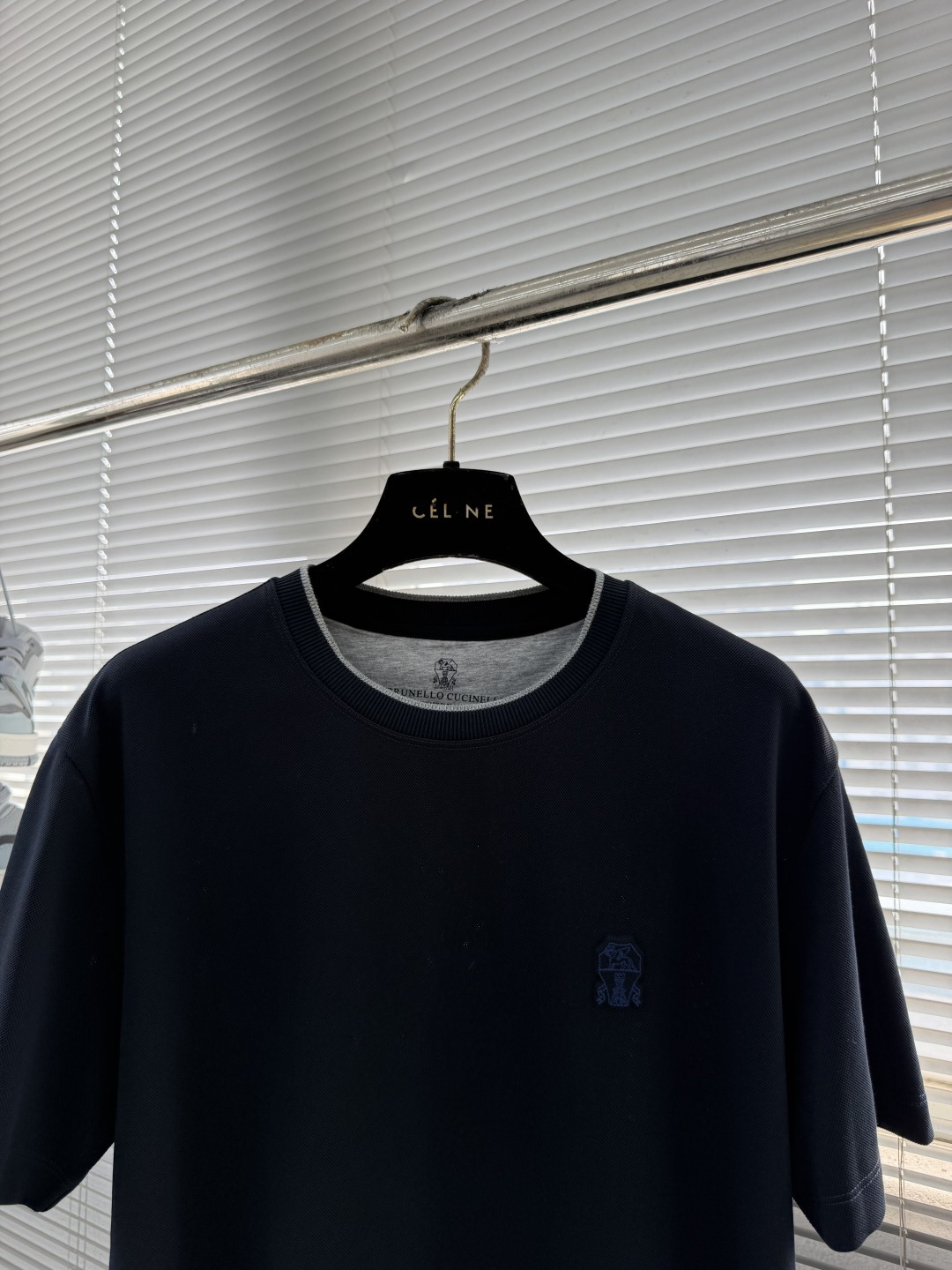 -Brunello Cucinelli BC 刺绣短袖T恤 定制密织平纹有机棉 紧密细腻 舒适贴肤 标志