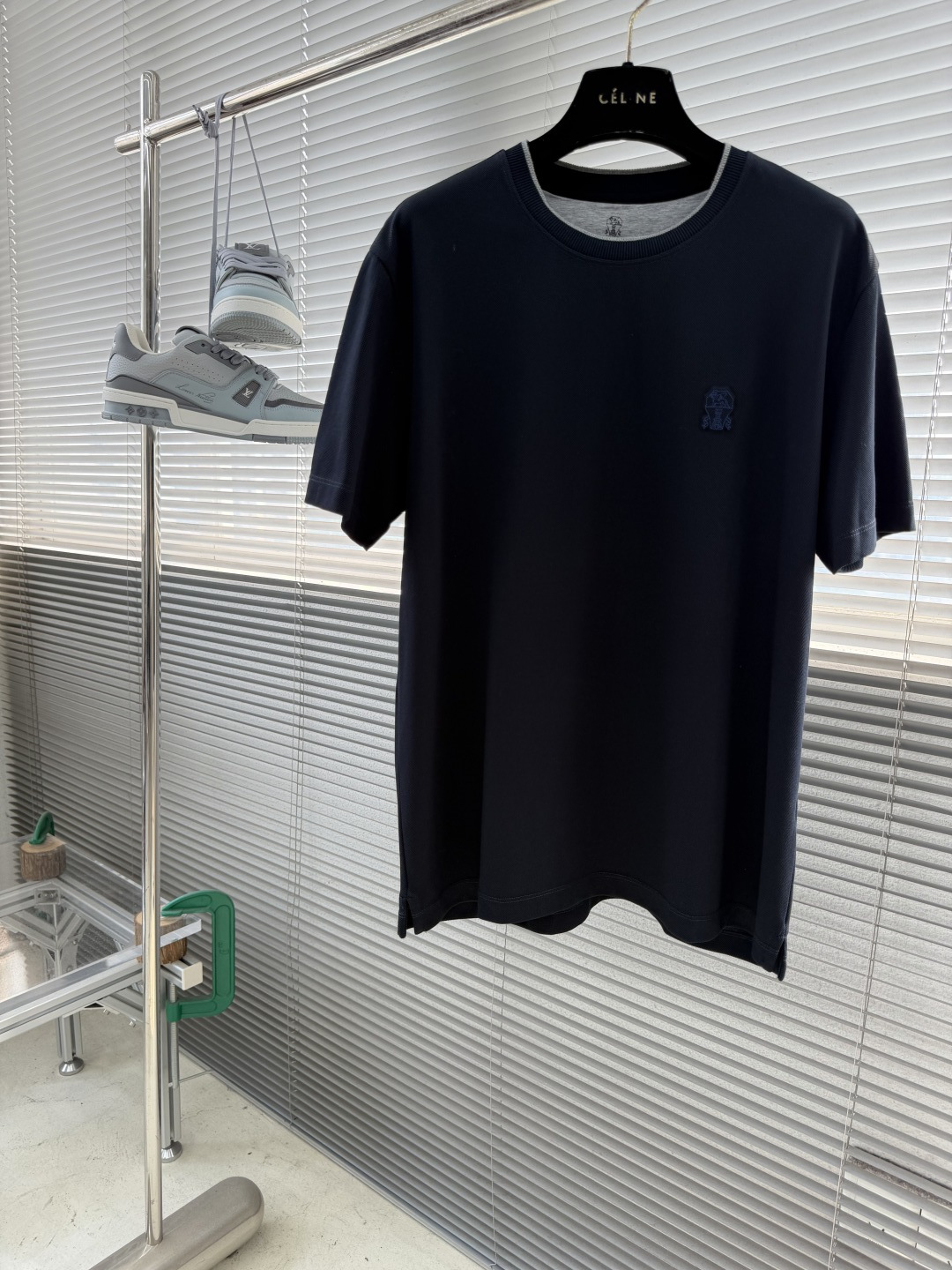 -Brunello Cucinelli BC 刺绣短袖T恤 定制密织平纹有机棉 紧密细腻 舒适贴肤 标志