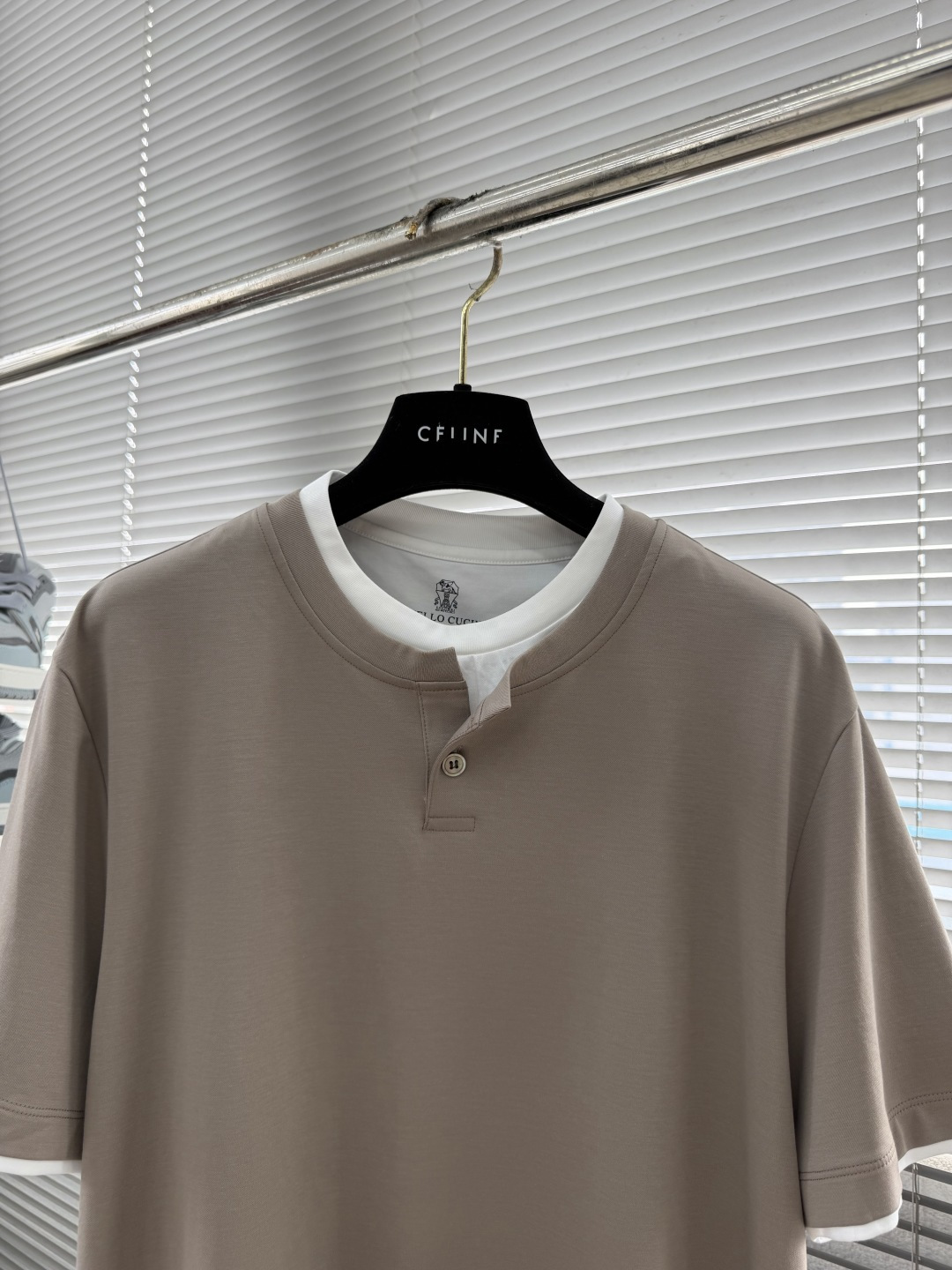 -Brunello Cucinelli BC 假两件圆领短袖T恤 2026SS早春新款短袖 男士日常出门