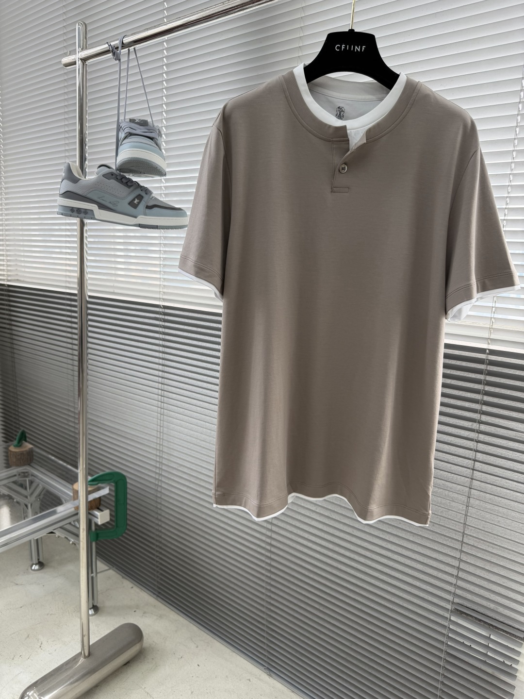 -Brunello Cucinelli BC 假两件圆领短袖T恤 2026SS早春新款短袖 男士日常出门