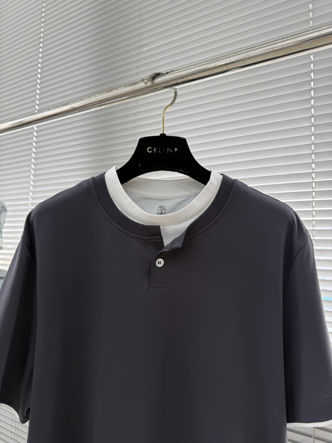 -Brunello Cucinelli BC 假两件圆领短袖T恤 2026SS早春新款短袖 男士日常出门