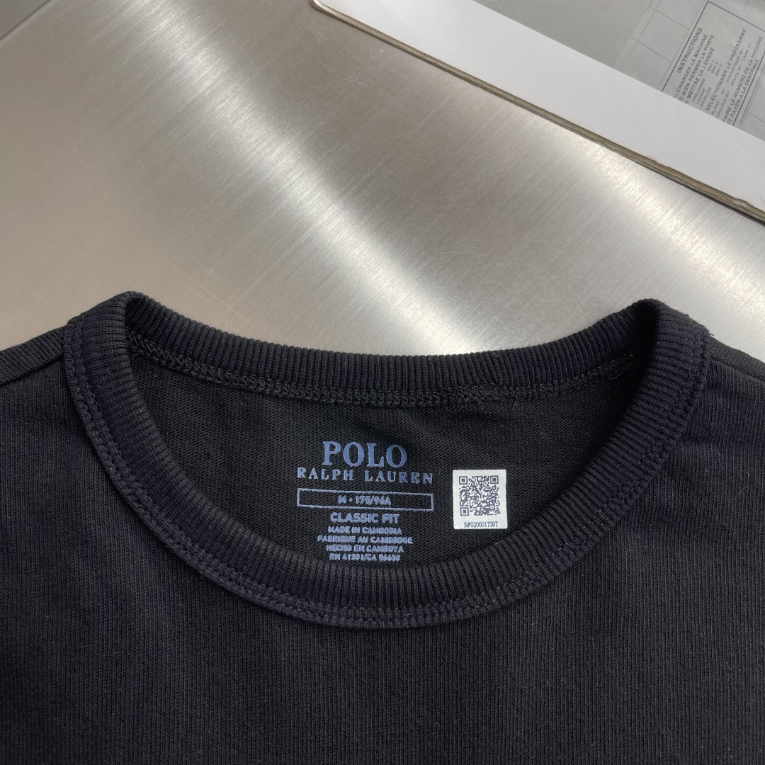 -RaLoro Pianah Lauren 标识刺绣短袖定制棉云麻柔平纹布 手感细腻 舒适贴肤 以深邃的