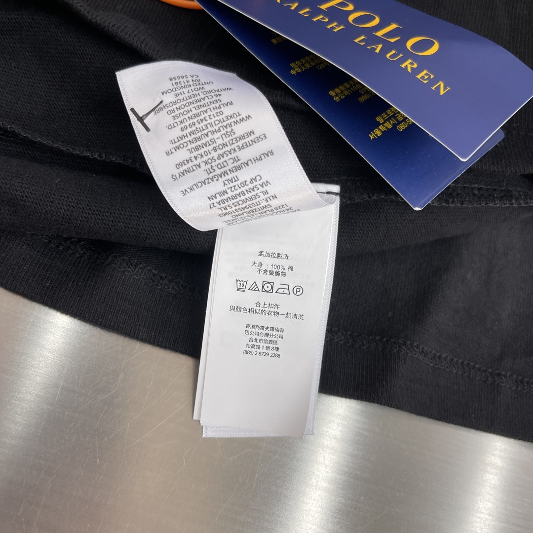 -RaLoro Pianah Lauren 标识刺绣短袖定制棉云麻柔平纹布 手感细腻 舒适贴肤 以深邃的