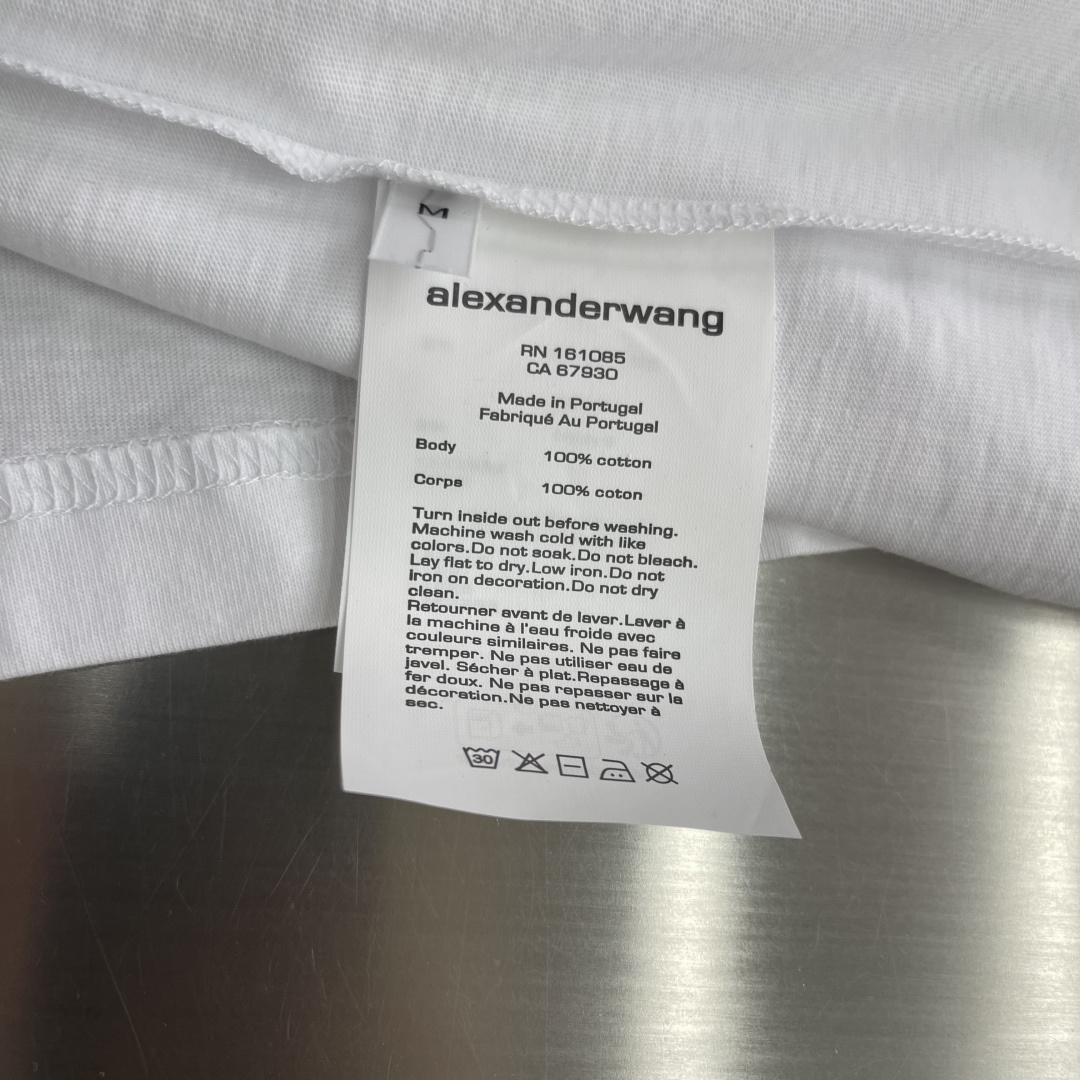 -Alexander Wang 徽标刺绣坎肩背心定制高支长绒棉 细腻柔软 舒适亲肤 以纯净无杂的本白为底