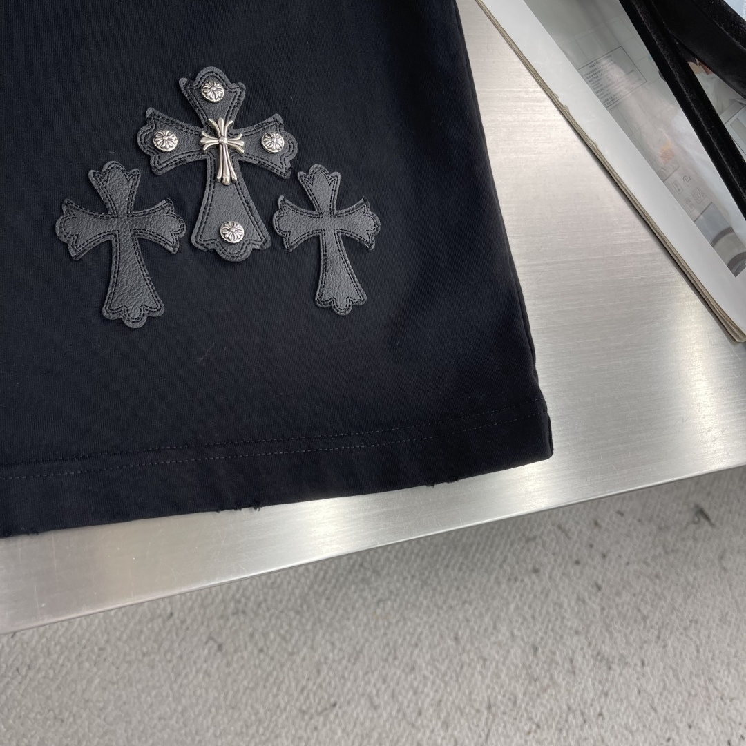 CH 克罗心 十字贴布元素短T棉感舒适度强皮质金属logo重工低调的时尚吖男女同款尺码：S-XL